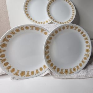 Corelle by Corning Butterfly Gold (4) 8.2in plates.